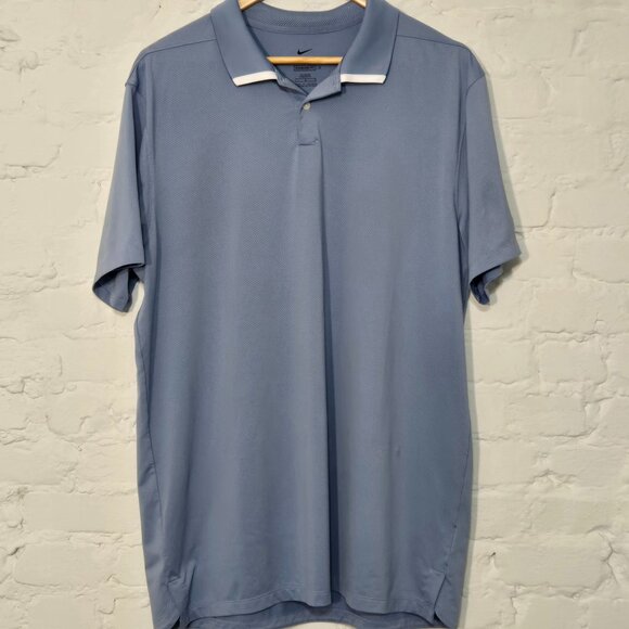 Nike Golf Apparel, Tall/Large Light Blue Polo, Dri-FIT, Moisture-Wicking - Picture 1 of 4